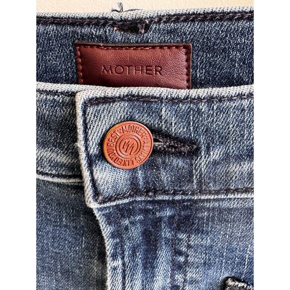 Mother The Hustler Patch Pocket Ankle Fray Jeans Sz 27 - Picture 7 of 12